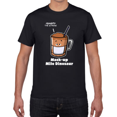 Mask Up Milo Dinosaur (Unisex, black) Thumbnail