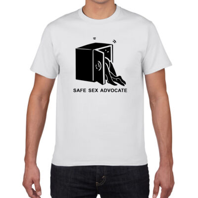 Safe Sex Advocate (Unisex, white) Thumbnail